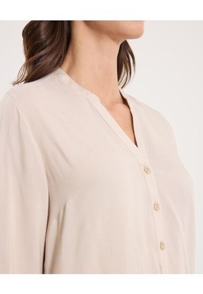 Blusa Para Mujer Manga 3/4 Color Beige Marca Ostu #40121186