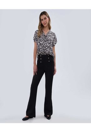 Blusa Para Mujer Manga Corta Color Negro Marca Ostu #40121052