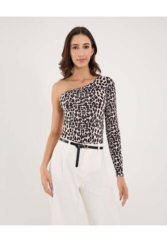 Body Para Mujer Manga Larga Color Beige Marca Ostu #40200206 Ostu