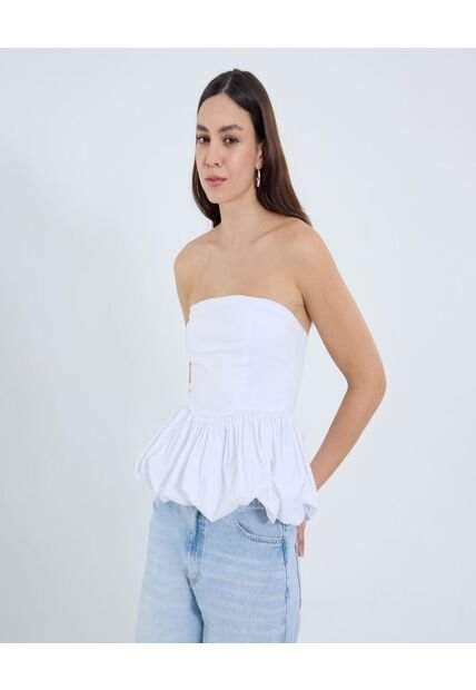 Blusa Para Mujer Manga Sisa Color Blanco Marca Ostu #40121151