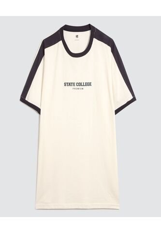 Camiseta Para Hombre Manga Corta Color Crema Marca Ostu #60091407 Ostu