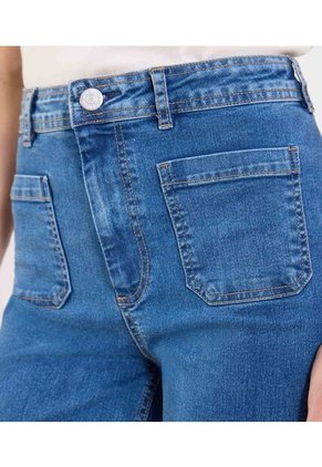 Jean Para Mujer Wide-Leg Color Azul Marca Ostu #40160631