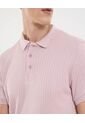 Polo Para Hombre Cuello Tejido Sin Bolsillo Color Rosa Marca Ostu #60110793 de Ostu