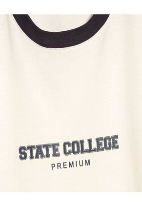 Camiseta Para Hombre Manga Corta Color Crema Marca Ostu #60091407