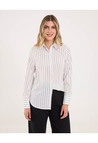 Camisa Para Mujer Manga Larga Color Blanco Marca Ostu #40010320 Ostu