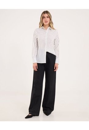 Camisa Para Mujer Manga Larga Color Blanco Marca Ostu #40010320