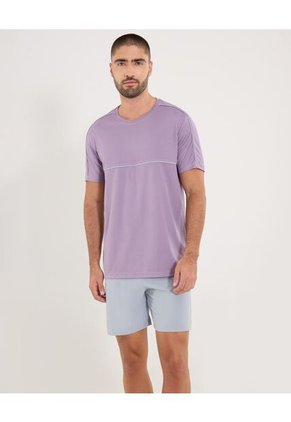 Camiseta Para Hombre Manga Corta Cuello Redondo Color Morado Marca Ostu #60091805
