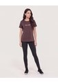 Camiseta Manga Corta Con Screen-Deportivo  Para Mujer Café Ostu de Ostu
