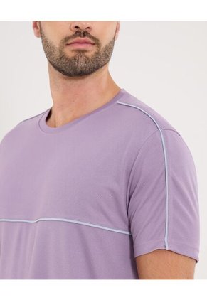 Camiseta Para Hombre Manga Corta Cuello Redondo Color Morado Marca Ostu #60091805