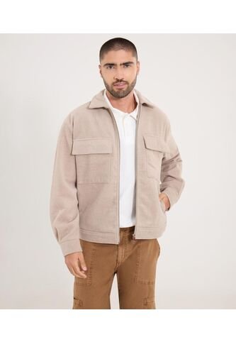 Chaqueta Para Hombre Bomber Color Arena Marca Ostu #60080179 Ostu