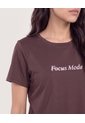 Camiseta Manga Corta Con Screen-Deportivo  Para Mujer Café Ostu de Ostu