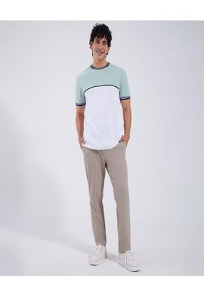 Camiseta Para Hombre Manga Corta Color Verde Marca Ostu #60091005