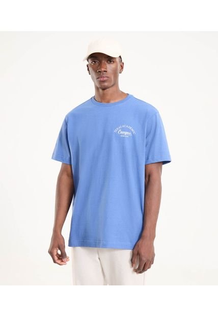 Camiseta Para Hombre Manga Corta Cuello Redondo Color Azul Marca Ostu #60091698