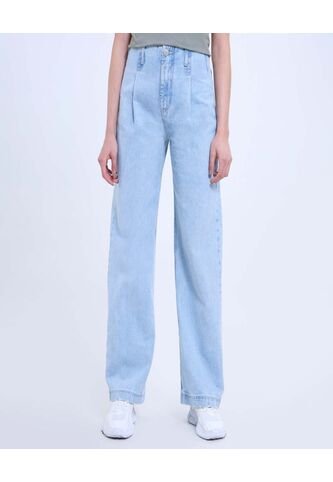 Jean Para Mujer Wide-Leg Minimal Color Azul Claro Marca Ostu #40160478 Ostu