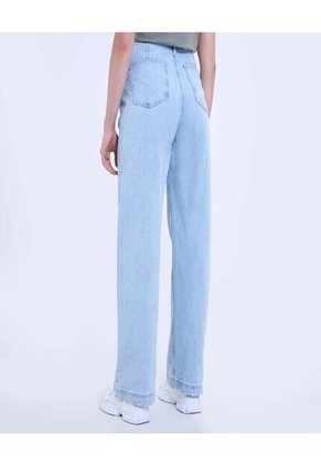 Jean Para Mujer Wide-Leg Minimal Color Azul Claro Marca Ostu #40160478