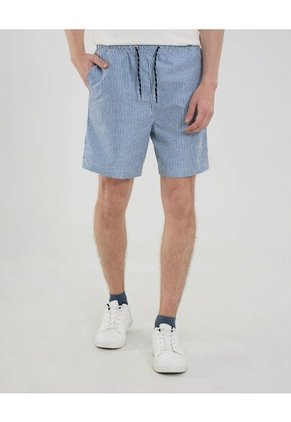 Ropa De Playa Para Hombre Pantaloneta De Baño Corta Color Azul Marca Ostu #60270051