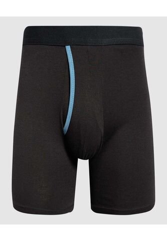 Boxer Para Hombre Bragueta Medio Algodón Color Negro Marca Ostu #60000447 Ostu