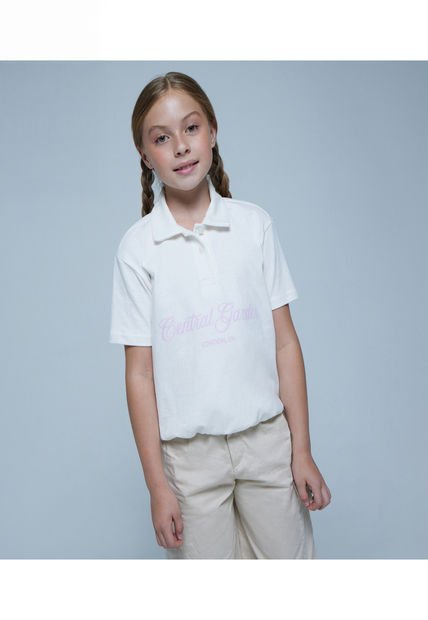 Camiseta Para Niña Manga Corta Color Blanco Marca Ostu #90090222