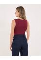Body Para Mujer Manga Sisa Color Vino Marca Ostu #40200194 de Ostu