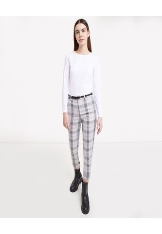 Pantalon Para Mujer Chino Color Gris  Marca Ostu #40070405 Ostu