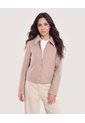 Chaqueta Trucker Cuello Camisero  Para Mujer Beige Ostu de Ostu