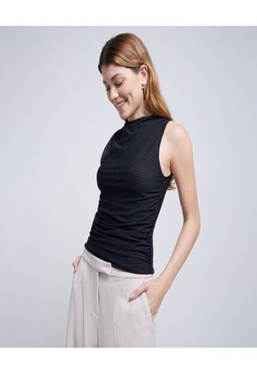 Camiseta Para Mujer Manga Sisa Color Negro Marca Ostu #40092131