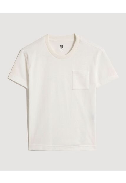 Camiseta Infantil Niño Manga Corta Cuello Redondo Color Crema Marca Ostu #80090317