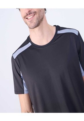 Camiseta Para Hombre Manga Corta Cuello Redondo Color Negro Marca Ostu #60091502