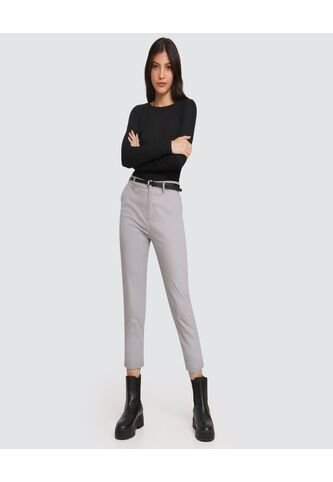 Pantalon Para Mujer Chino Color Gris  Marca Ostu #40070345 Ostu
