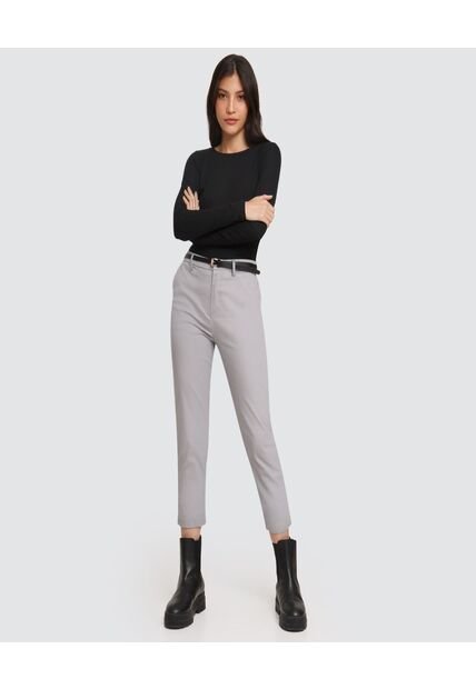 Pantalon Para Mujer Chino Color Gris  Marca Ostu #40070345