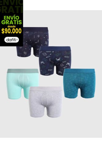 Pantaloncillo Infantil Niño Boxer Filete Medio Color Azul Marca Ostu #80000092 Ostu