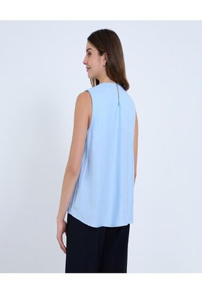 Blusa Para Mujer Manga Sisa Color Azul Marca Ostu #40121133