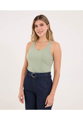 Camiseta Para Mujer Manga Sisa Cuello V Color Verde Marca Ostu #40092578
