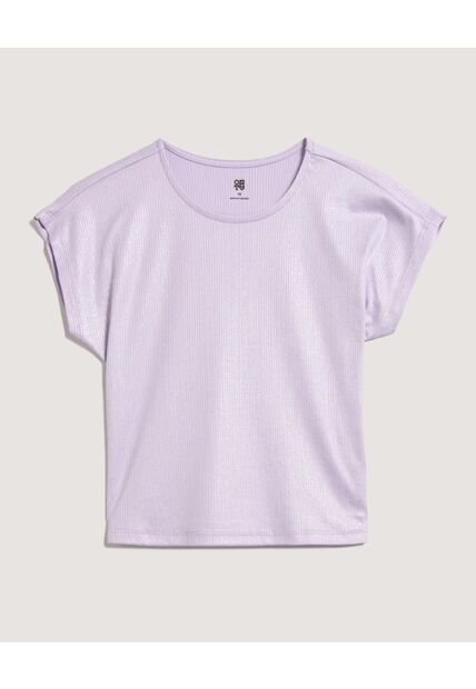 Camiseta Infantil Niña Manga Corta Cuello Redondo Color Lila Marca Ostu #90090340