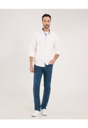 Pantalon Para Hombre 5 Bolsillos Color Azul  Marca Ostu #60070226