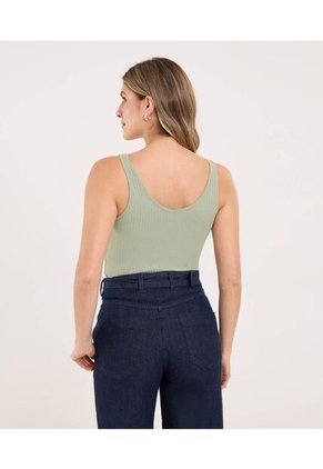 Camiseta Para Mujer Manga Sisa Cuello V Color Verde Marca Ostu #40092578