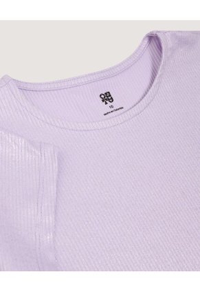 Camiseta Infantil Niña Manga Corta Cuello Redondo Color Lila Marca Ostu #90090340