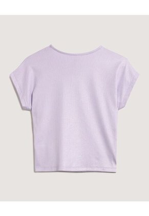 Camiseta Infantil Niña Manga Corta Cuello Redondo Color Lila Marca Ostu #90090340