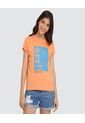 Camiseta Para Mujer Manga Corta Color Naranja Marca Ostu #40091566 de Ostu