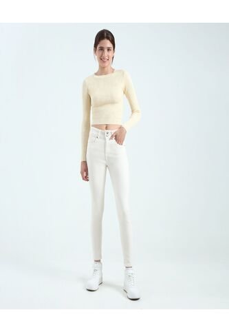 Jean Para Mujer Push Up Color Blanco Marca Ostu #40160390 Ostu