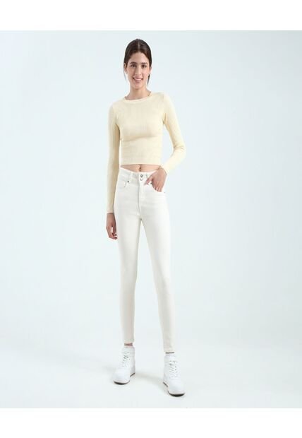 Jean Para Mujer Push Up Color Blanco Marca Ostu #40160390