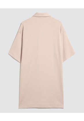 Polo Para Hombre Cuello Maquina Sin Bolsillo Color Beige Marca Ostu #60110704