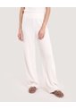 Pantalón Wide Leg Texturizado  Para Mujer Blanco Ostu de Ostu