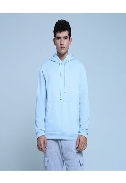 Buzo Para Hombre Hoodie Color Azul Claro Marca Ostu #60060359