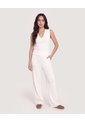 Pantalón Wide Leg Texturizado  Para Mujer Blanco Ostu de Ostu