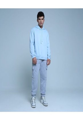 Buzo Para Hombre Hoodie Color Azul Claro Marca Ostu #60060359