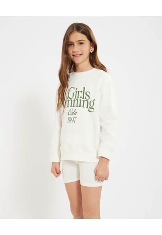 Buzo Para Niña Cuello Redondo Color Crema Marca Ostu #90060138 Ostu