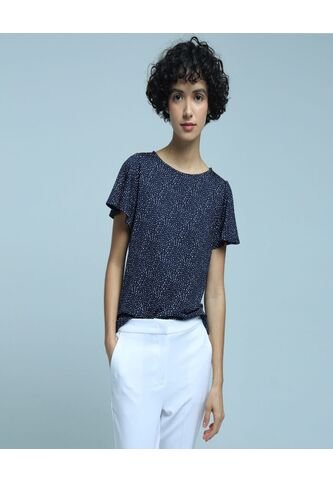 Camiseta Para Mujer Manga Corta Color Azul  Marca Ostu #40091974 Ostu