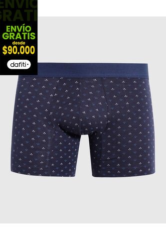 Pantaloncillo Para Hombre Boxer Filete Corto Algodón Color Azul Marca Ostu #60000500 Ostu