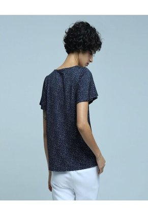 Camiseta Para Mujer Manga Corta Color Azul  Marca Ostu #40091974